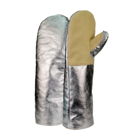 Hitzeschutz-Fausthandschuhe aus ARAMID-Gewebe mit eingetztem Daumen