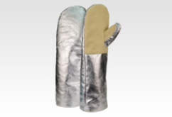 Hitzeschutz-Fausthandschuh mit eingesetztem Daumen